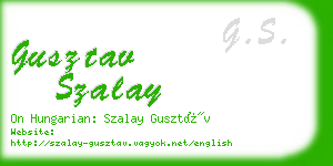 gusztav szalay business card
